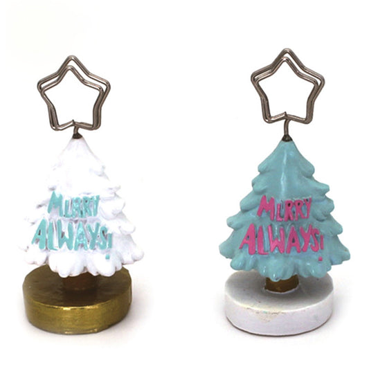 Resin crafts Creative Christmas Tree Note holder Photo Holder Card holder Festive tabletop home decor