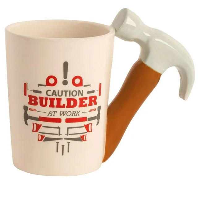 Ceramic Tool Water Cup Hammer cup Personality 3D handle mug Father's Day gift