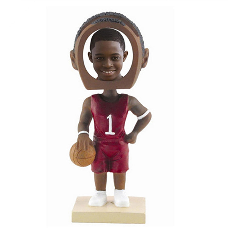 Resin crafts photos baseball football star players creative doll to picture to sample the production of car decoration