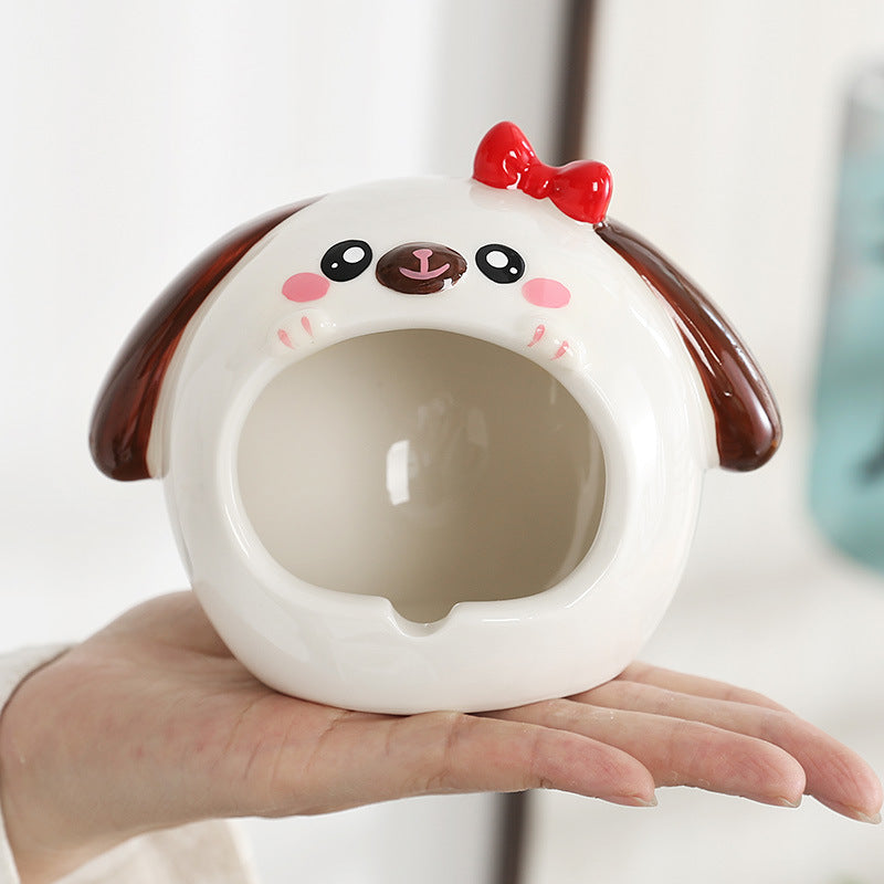 Ceramic ashtray personality cute animal home decoration trend gifts living room fashion decoration