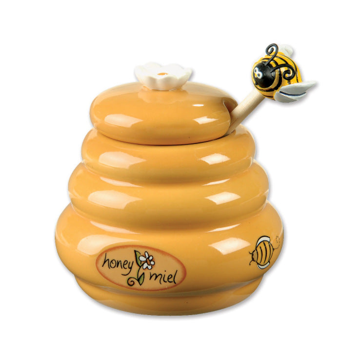 ceramic Honey jar bee style ceramic jar Seasoning jar