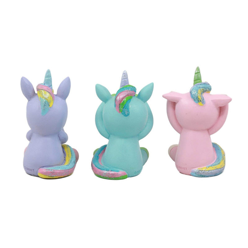 Resin crafts new unicorn star doll blind box decoration cake home decoration to figure manufacturers custom