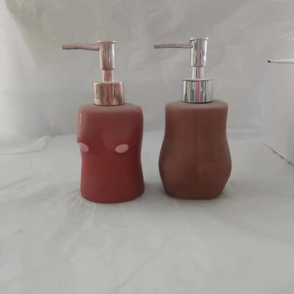 Ceramic shell emulsion bottle Amazon ceramic press soap dispenser Pearl glaze shell shape hand sanitizer bottle