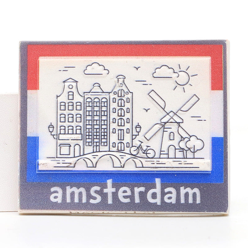 Dutch tourist attractions refrigerator sticker creative foreign scenic spots magnetic souvenir resin crafts customization