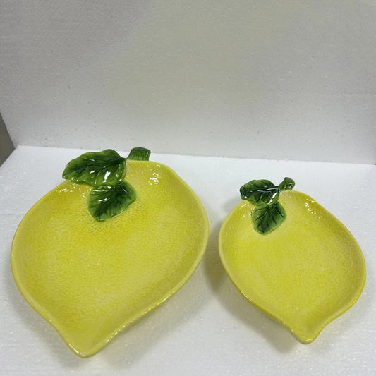 Ceramic Lemon Shape Cookie jar Multi-Size Fruit style Ceramic Food jar  Kitchen supplies