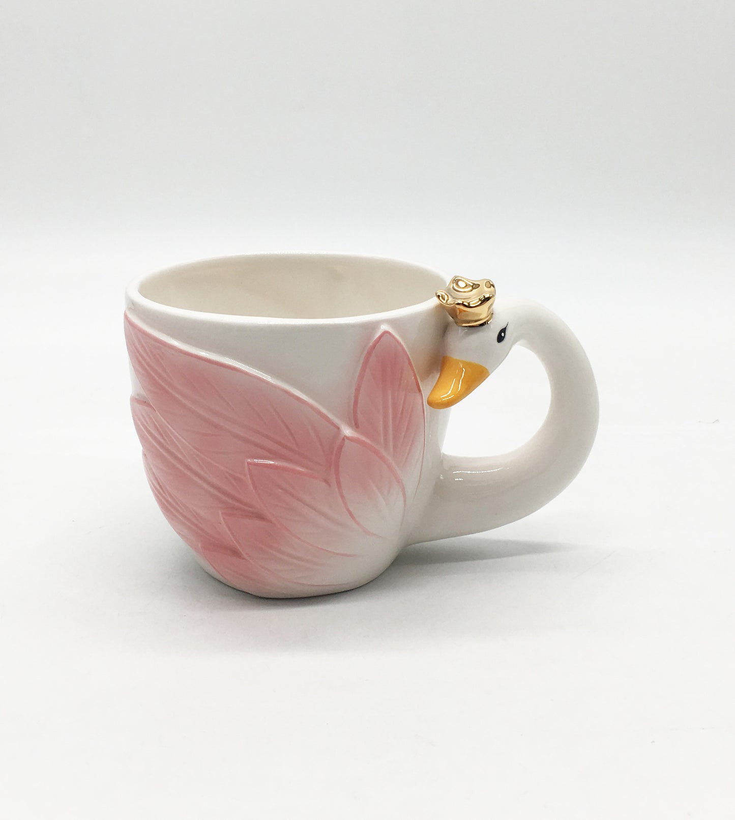 Ceramic swan sealed tank personality animal style storage tank pink swan series daily ceramics cookie jar