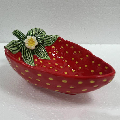 Multi-size Strawberry style ceramic food jar Spring Fruit style daily products cookie jar