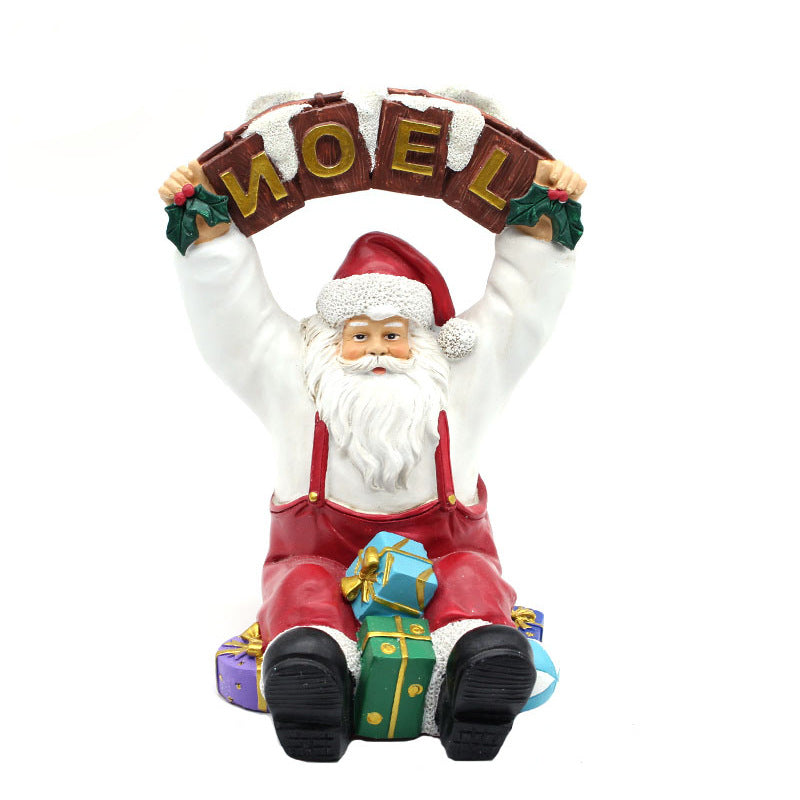 Creative Santa Claus sculpture ornaments resin crafts custom wholesale European home garden decoration