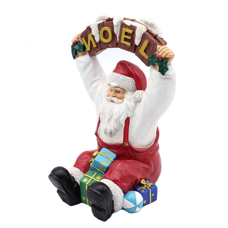 Creative Santa Claus sculpture ornaments resin crafts custom wholesale European home garden decoration