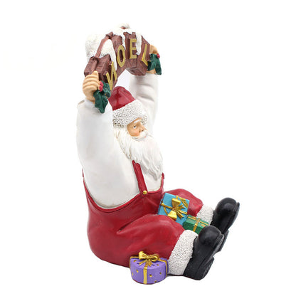 Creative Santa Claus sculpture ornaments resin crafts custom wholesale European home garden decoration