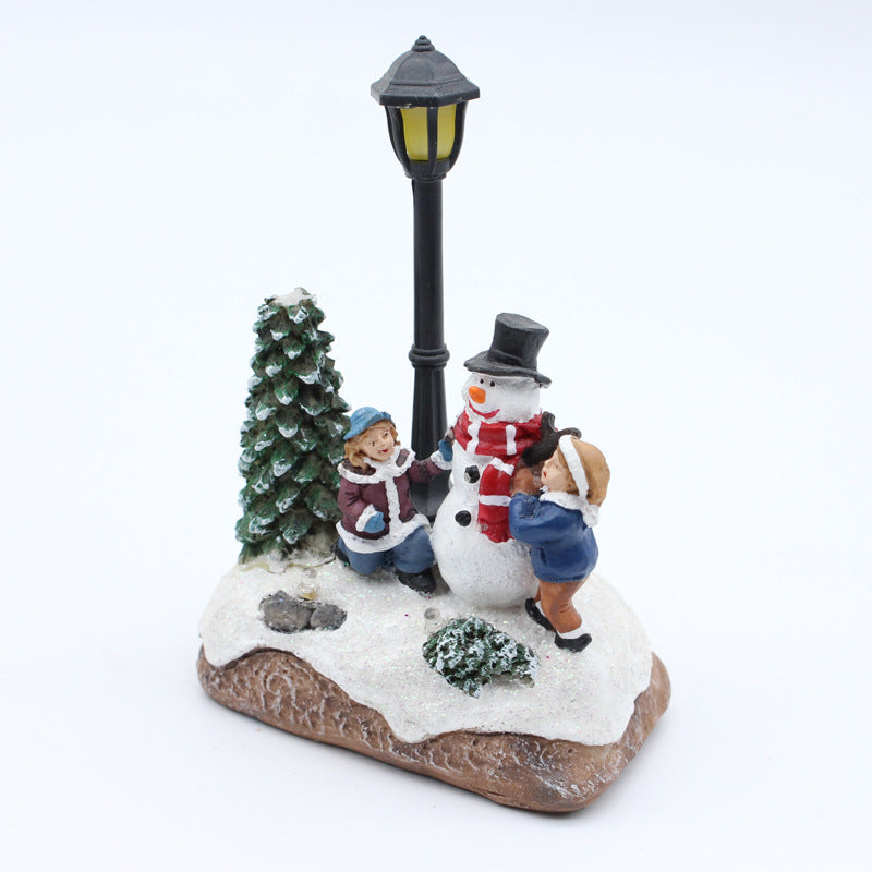 Creative snowman resin decoration Christmas craft gift custom wholesale European home living room garden ornaments