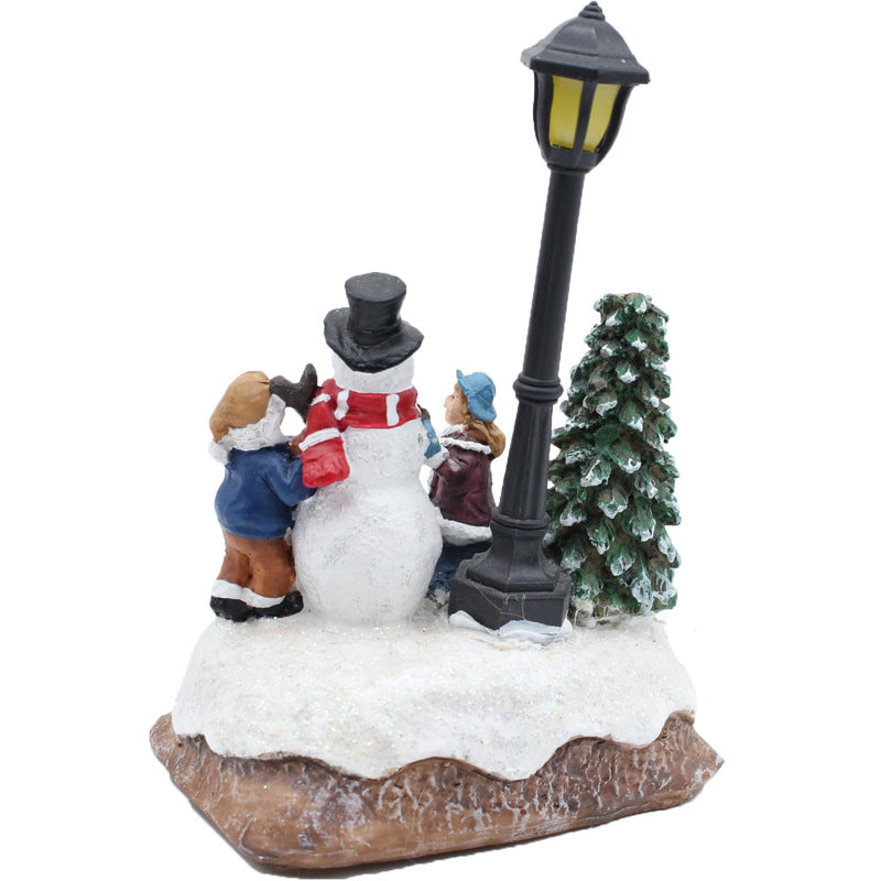 Creative snowman resin decoration Christmas craft gift custom wholesale European home living room garden ornaments