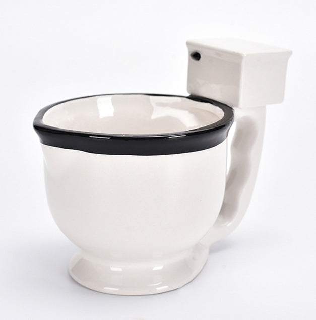 Spoof poo toilet cup creative funny ceramic mug shape water cup new strange prank coffee cup