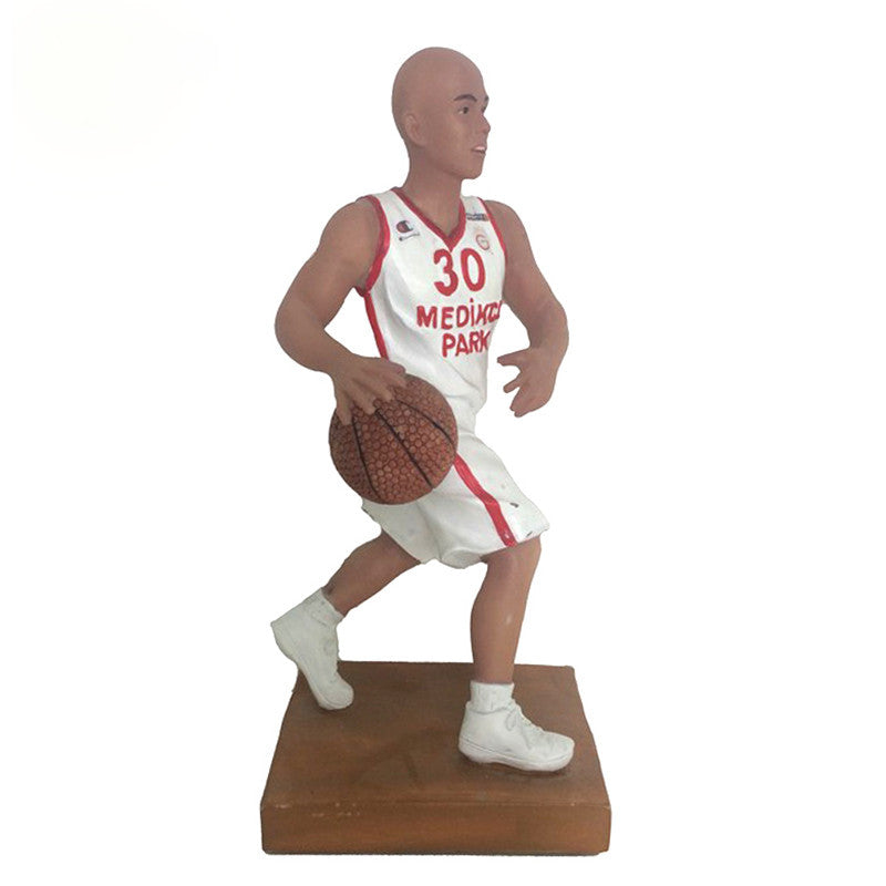 Resin crafts photos baseball football star players creative doll to picture to sample the production of car decoration