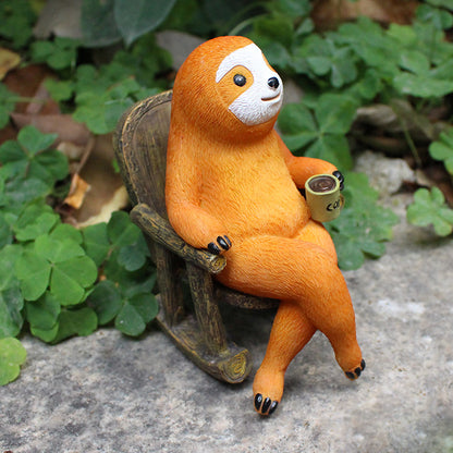 New rocking chair sloth decoration creative resin garden outdoor manufacturers wholesale