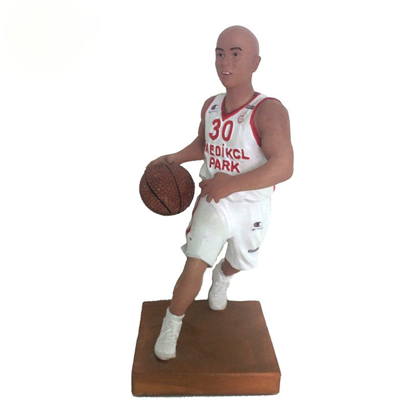 Resin crafts photos baseball football star players creative doll to picture to sample the production of car decoration