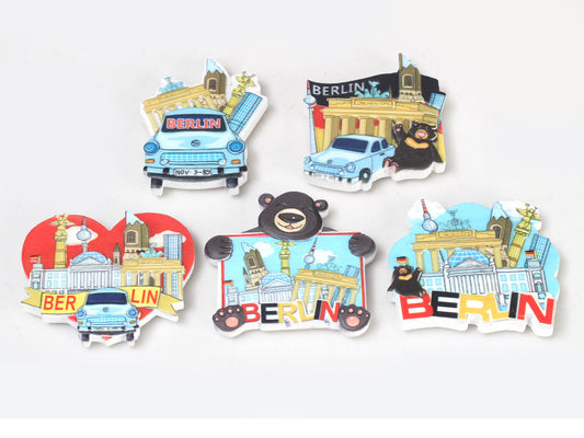 Germany tourist sticker Creative scenic spot souvenir sticker magnetic resin refrigerator sticker custom