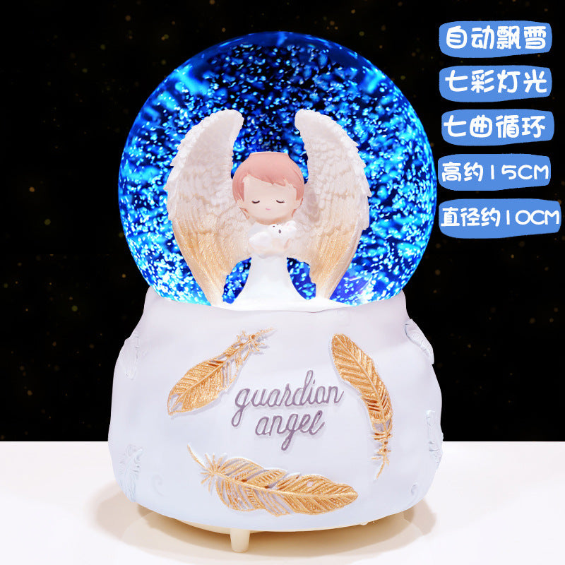 resin snow globe musix box Princess Castle Ballet Girl Angel Moon Mermaid custom