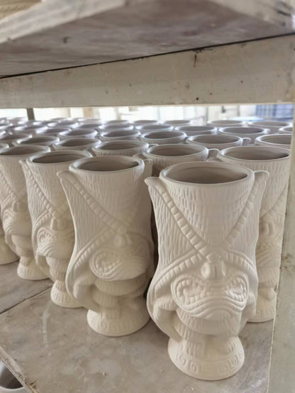 custom tiki ceramic mug beer cup